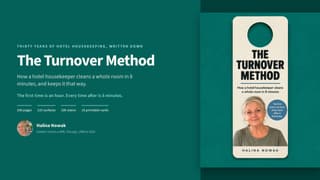 The cover of The Turnover Method, with Halina in her kitchen
